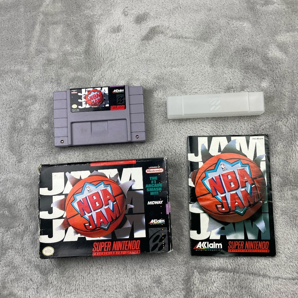 NBA Jam Super Nintendo SNES Authentic Original Tested Vintage Video Game CIB - Picture 2 of 12